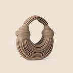 Glossy Woven Fashion Handbag - Viexta