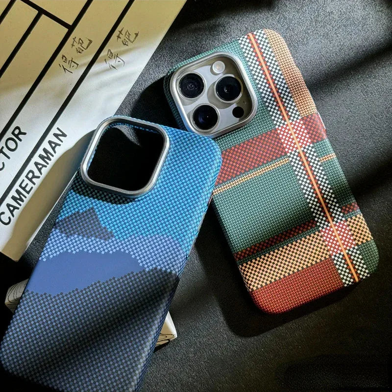 Kevlar Carbon Fiber Pattern iPhone Case - Viexta