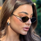 Cat Eye Metal Sunglasses - Viexta