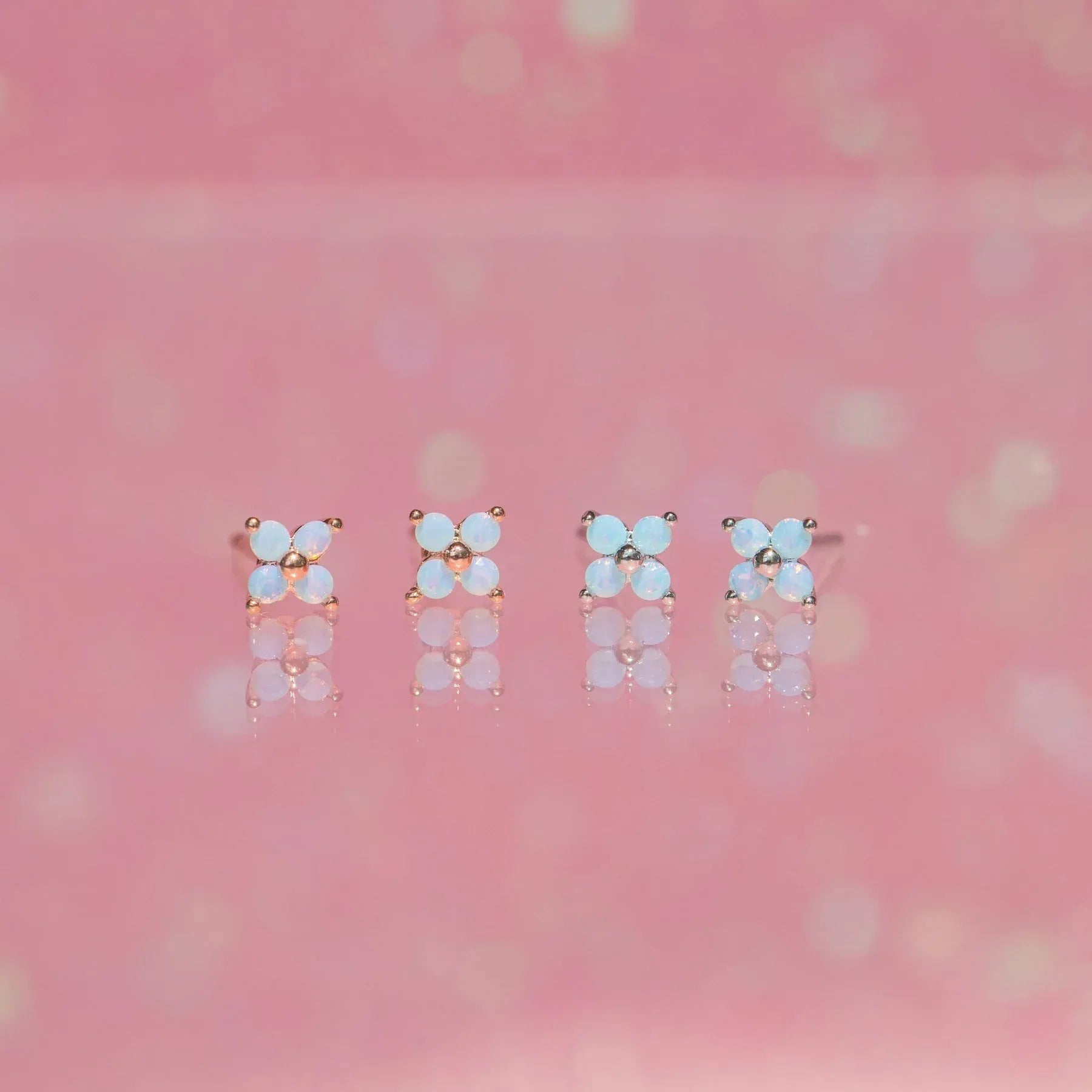 Blue Flower Stud Earrings - Viexta