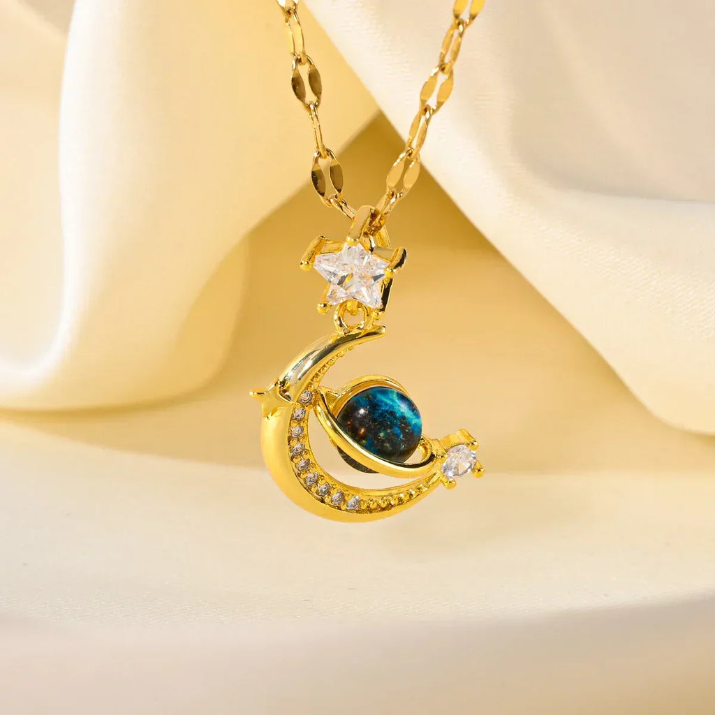 Fantasy Saturn Necklace For Women - Viexta