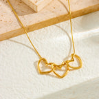 Simple Gold-plated Love Stainless Steel Necklace