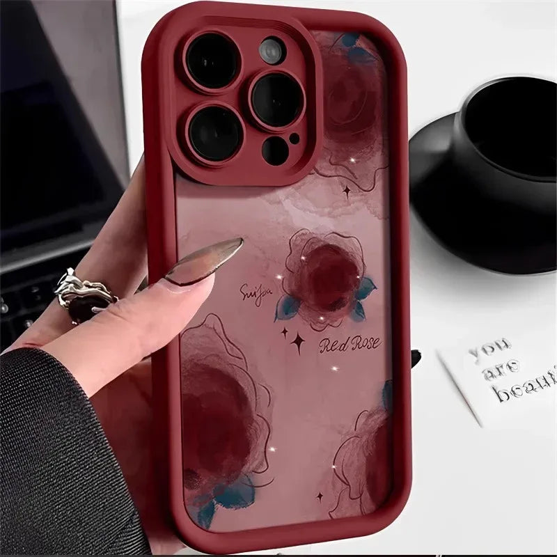 Blooming Rose Silicone iPhone Case - Viexta