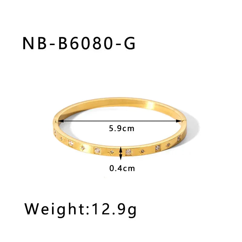 zircon-titanium-steel-electroplated-bracelet - Viexta