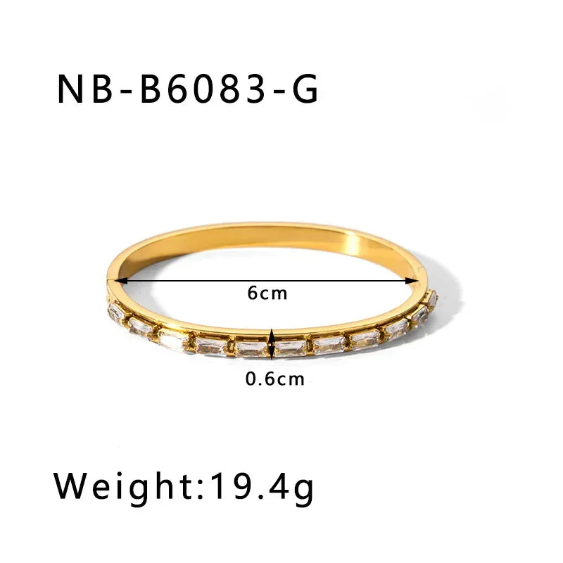 zircon-titanium-steel-electroplated-bracelet - Viexta