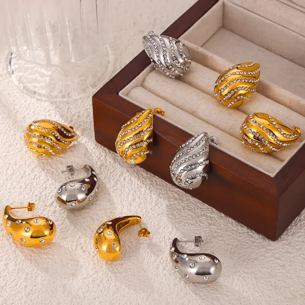 Luxury Water Drop-shaped Earrings - Viexta
