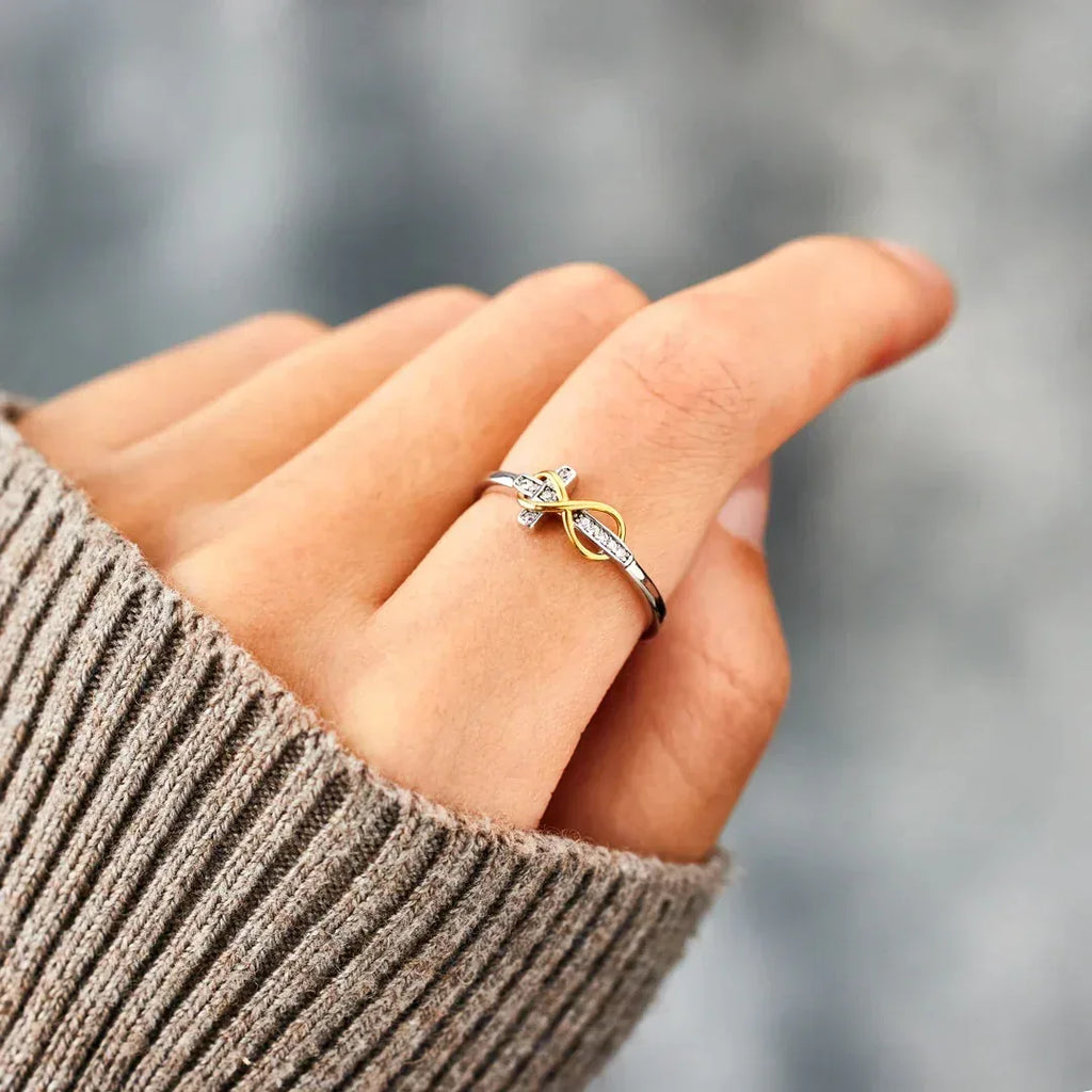 S925 Sterling Silver Infinite Two-color Ring - Viexta