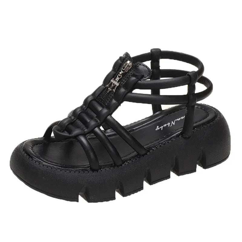 Casual Mid Heel Platform Sandals - Viexta