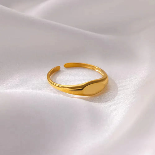 18K Gold Korean Minimalist Ring - Viexta