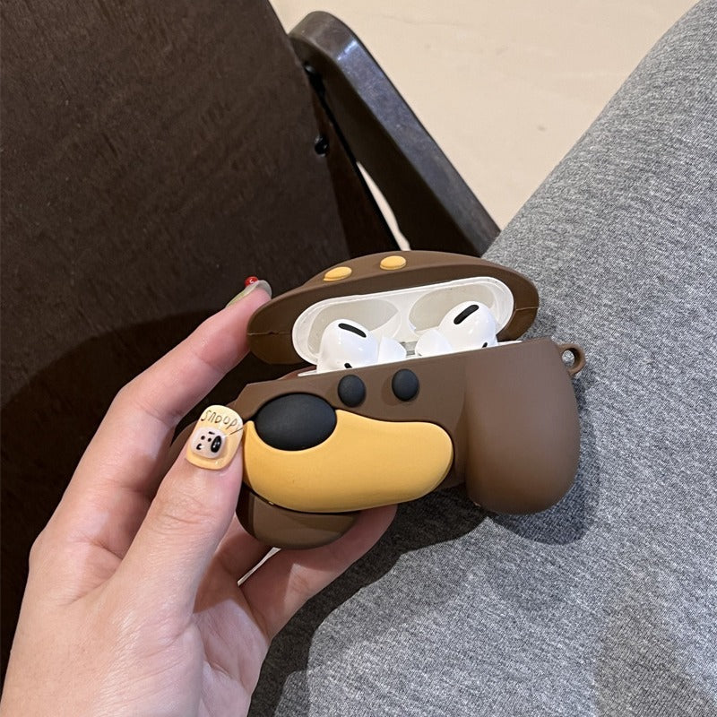 Brown Puppy Silicone Airpod Case