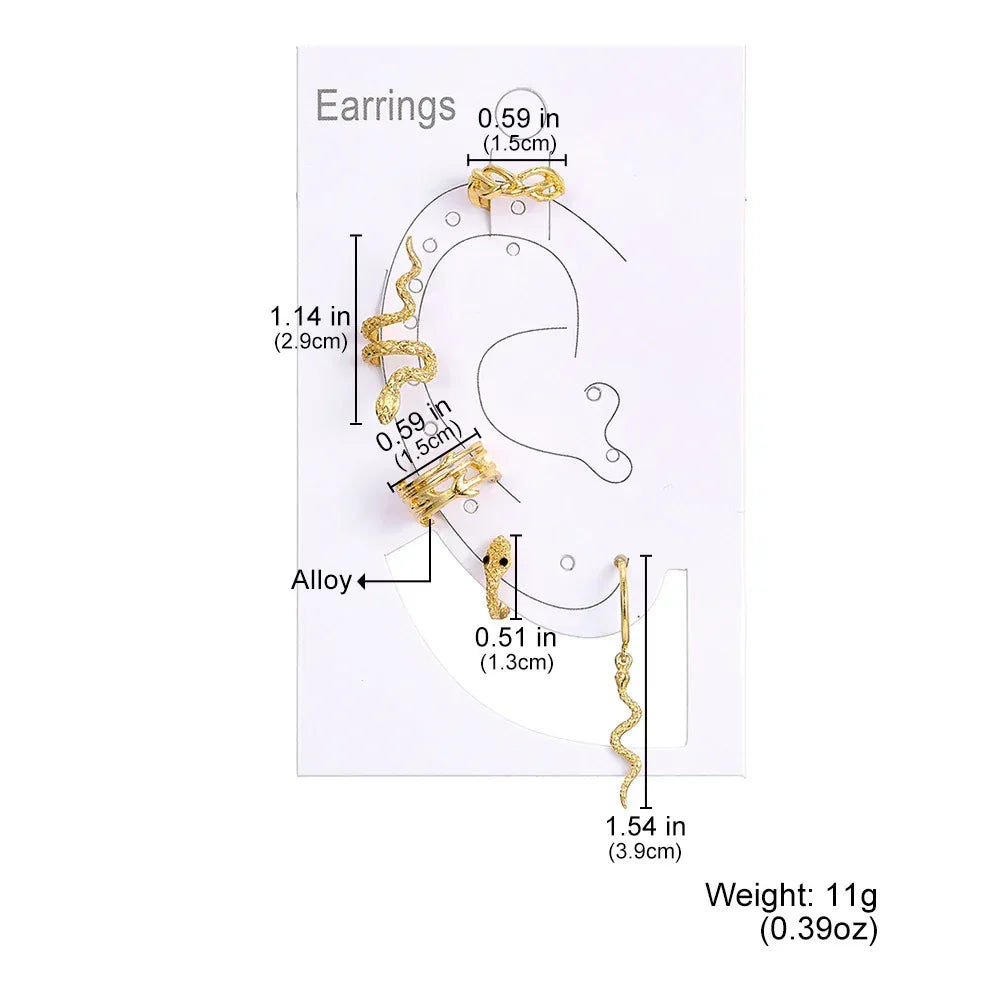 5piece Clip Earrings - Viexta