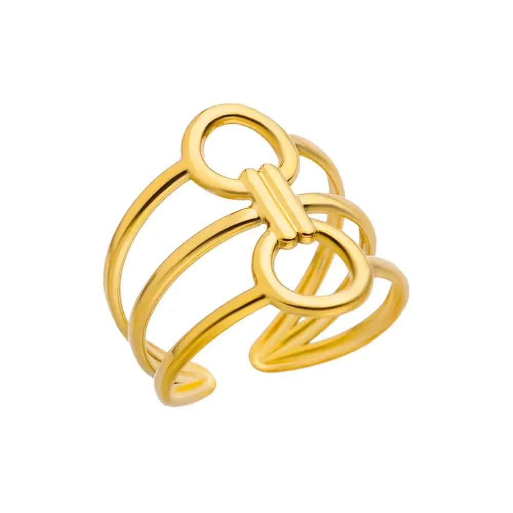18K Gold Korean Minimalist Ring - Viexta