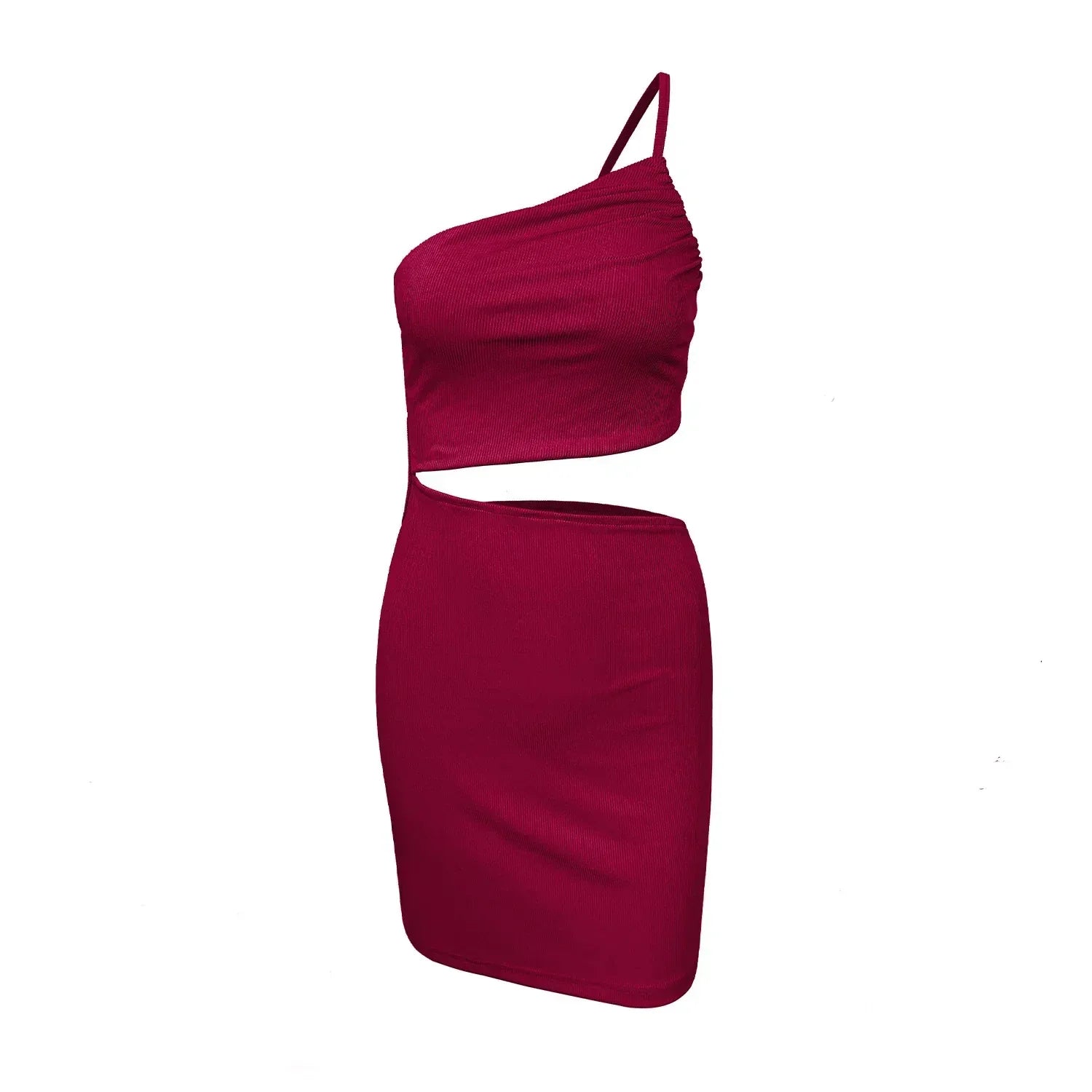 Niche Shoulder Drawstring Dress - Viexta