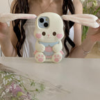Plush Button Ear Cute Rabbit iPhone Case