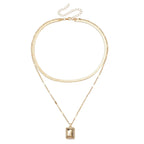 Snake Collar-Bone Double-layer Clavicle Chain - Viexta