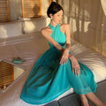 Halter Strap Dress - Viexta