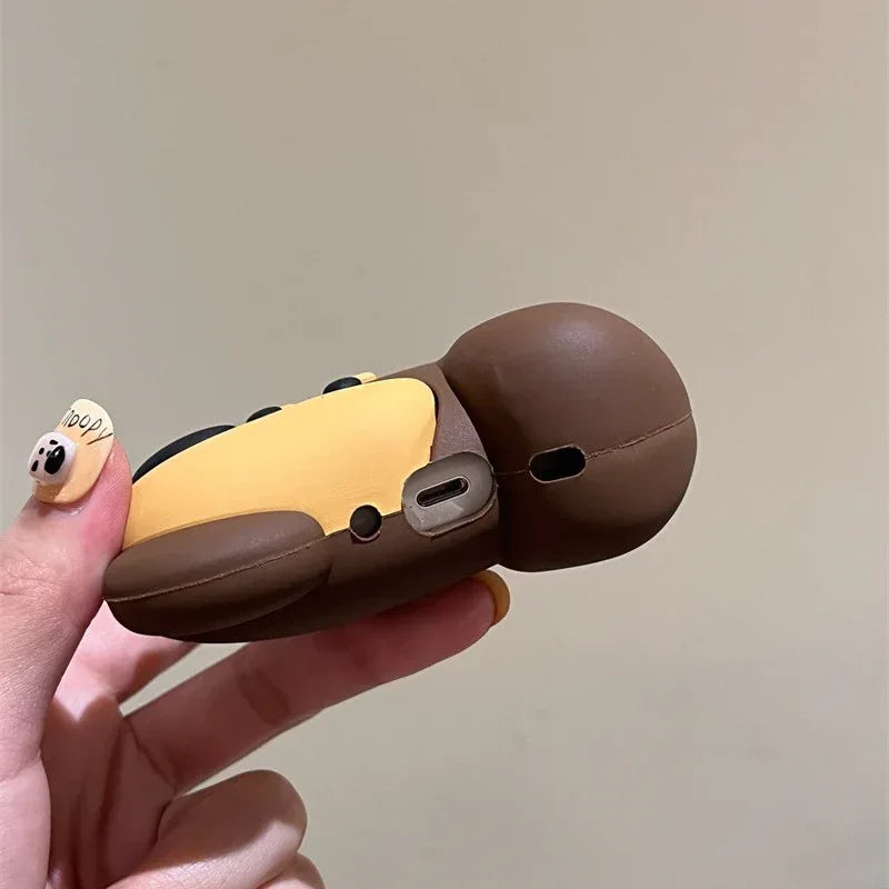 Brown Puppy Silicone Airpod Case - Viexta
