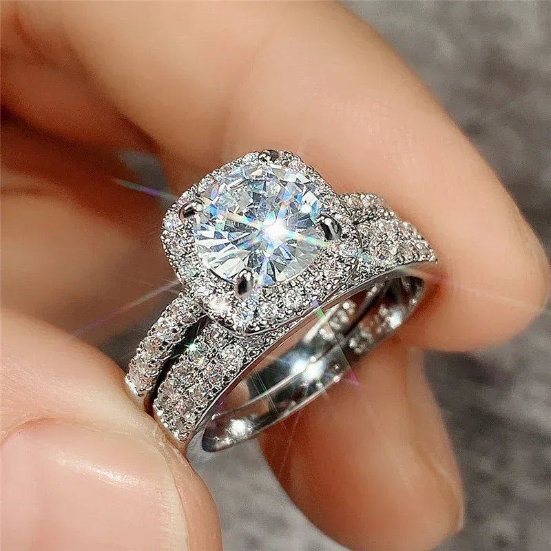 micro-inlaid-diamond-ring-set - Viexta