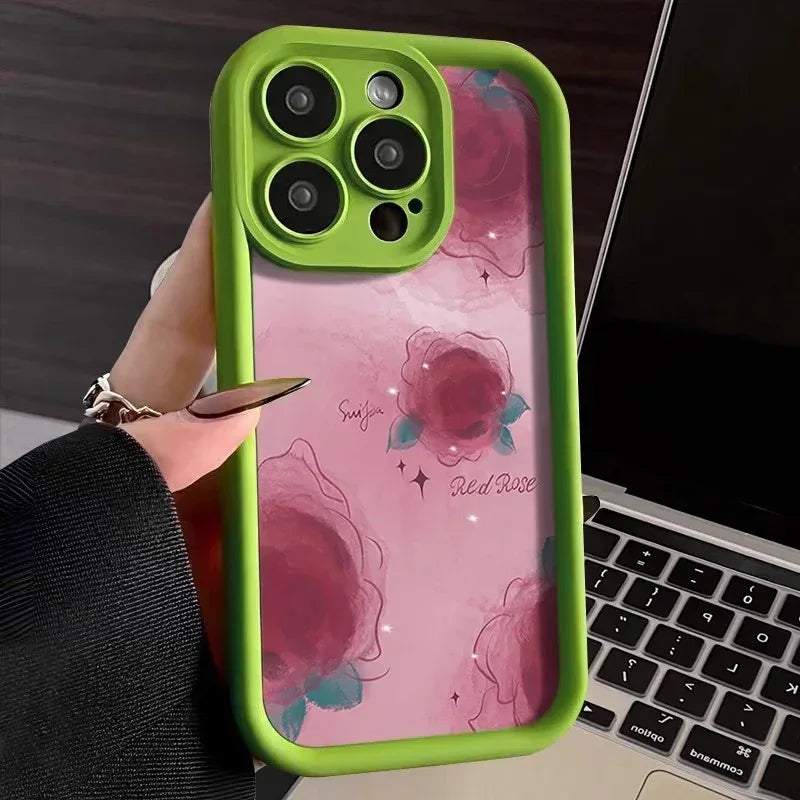Blooming Rose Silicone iPhone Case - Viexta