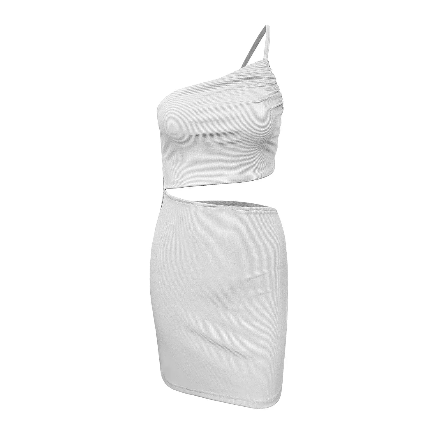 Niche Shoulder Drawstring Dress - Viexta