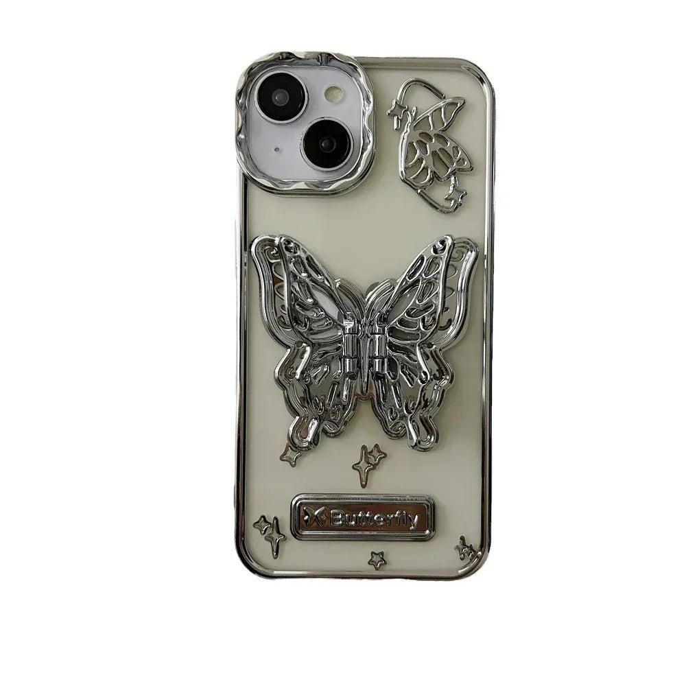 Electroplated Butterfly Bracket iPhone Case - Viexta