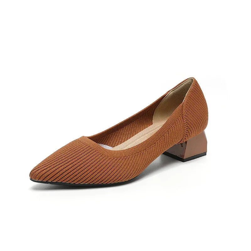 Pointed Shallow Medium High Heel - Viexta