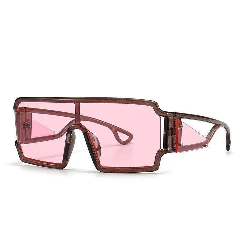 Square Fashion Large Rim Vintage Sunglasses - Viexta