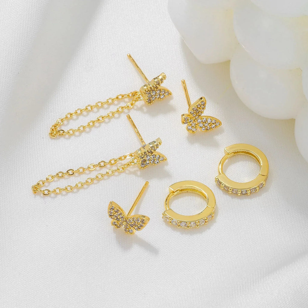 6piece Niche Stud Earrings - Viexta