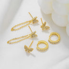 6piece Niche Stud Earrings - Viexta