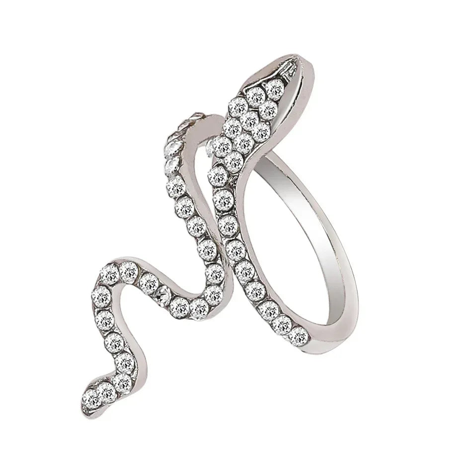 Rhinestone Snake Ring - Viexta