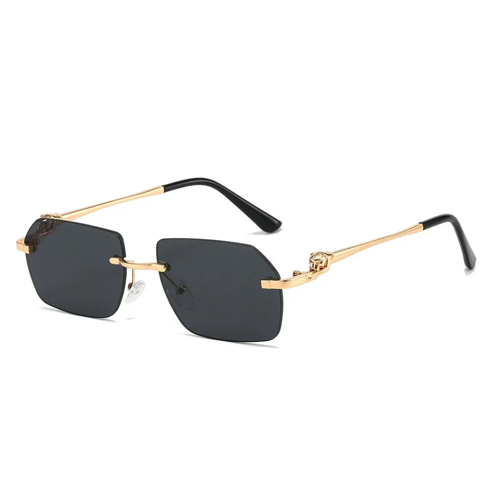 Frameless Trimming Leopard Sunglasses For Men And Women - Viexta