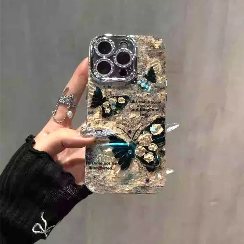 Retro Brown Butterflyi Phone Case - Viexta