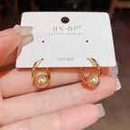 Champagne Pearl Ear Clip - Viexta
