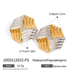 Vanessa Criss Cut Gold Earrings