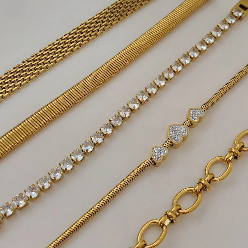 Crystal Heart Adjustable Infinite Bracelet - Viexta