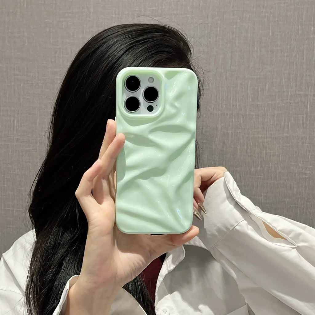 Three-dimensional Pleated Macaron iPhone Case - Viexta