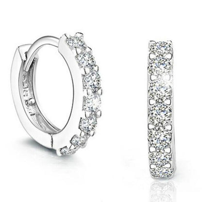 Diamond-embedded Gold-plated Versatile Earrings