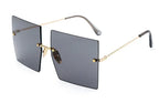 new-square-rimless-metal-sunglasses - Viexta