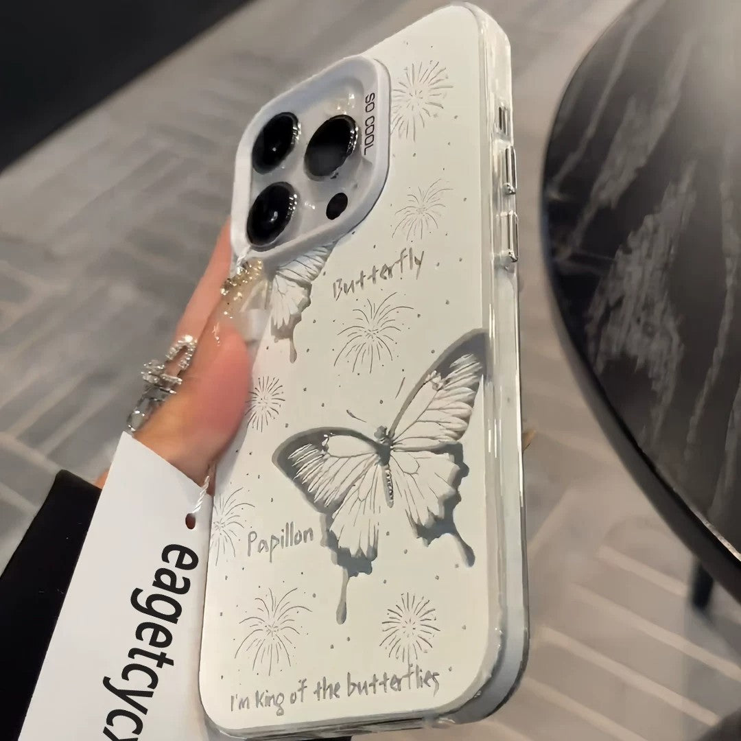 Butterflies and fireworks iphone case
