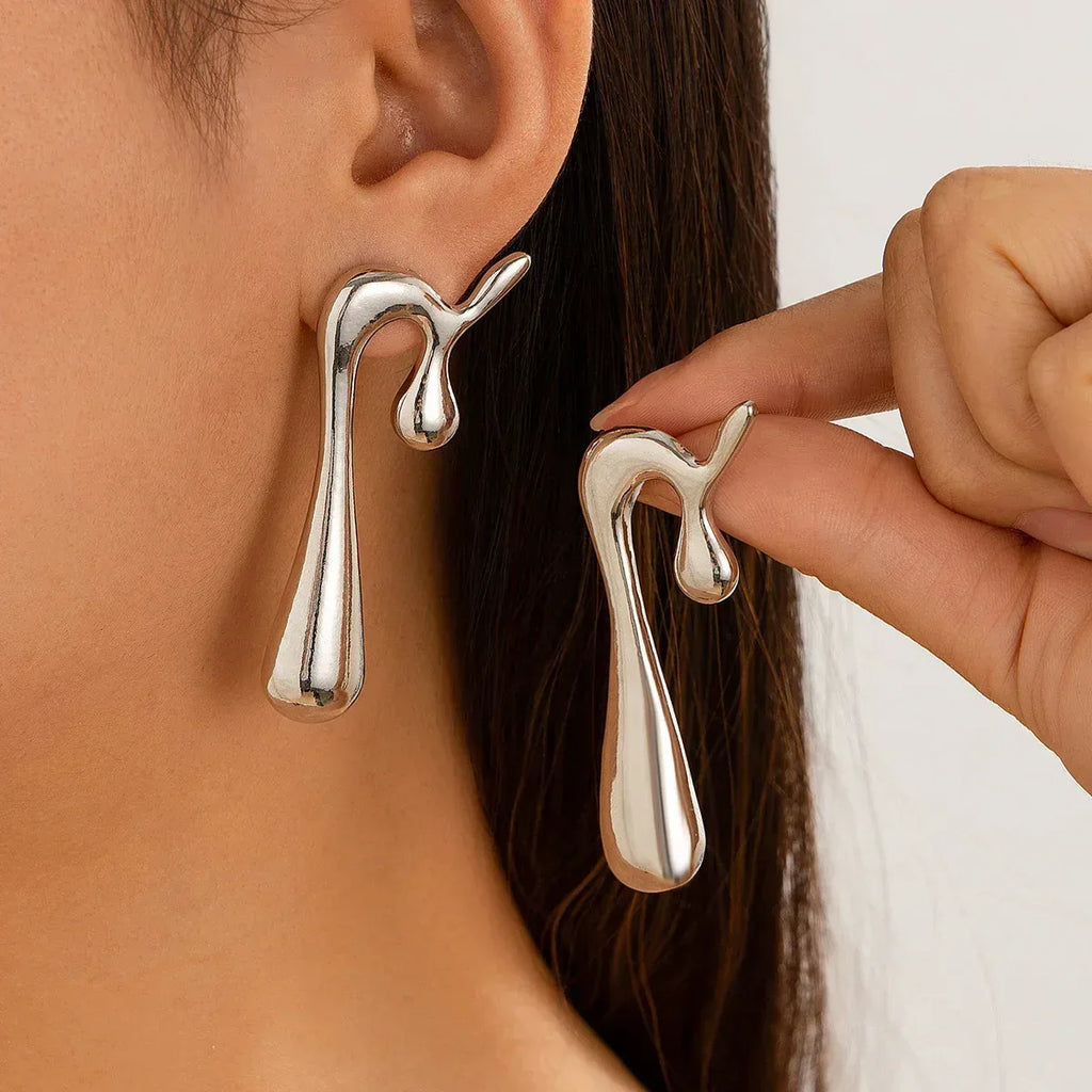 Irregular Water-drop Eardrops Earrings - Viexta