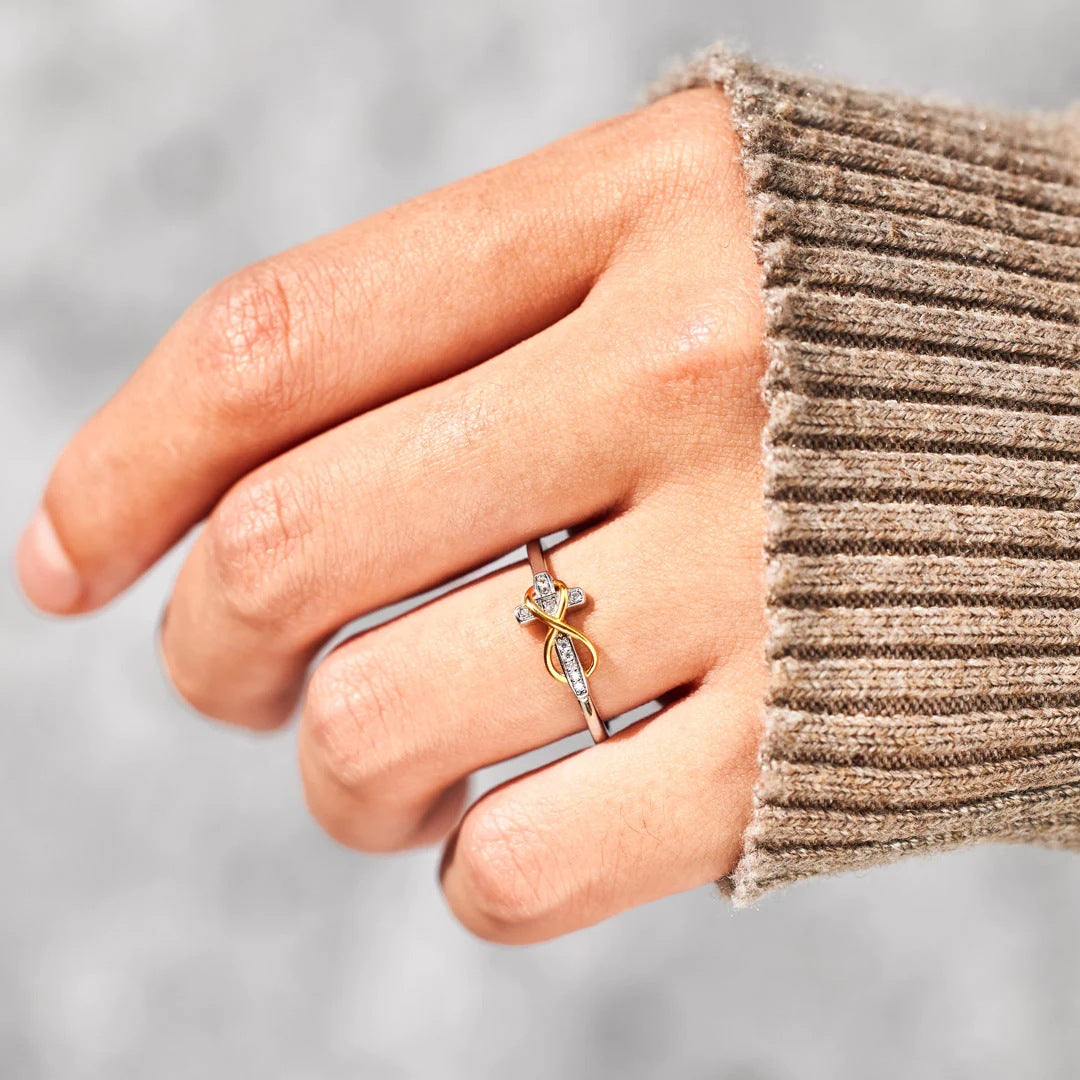 S925 Sterling Silver Infinite Two-color Ring