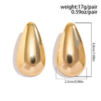 Glossy Water Drop Stud Earrings - Viexta