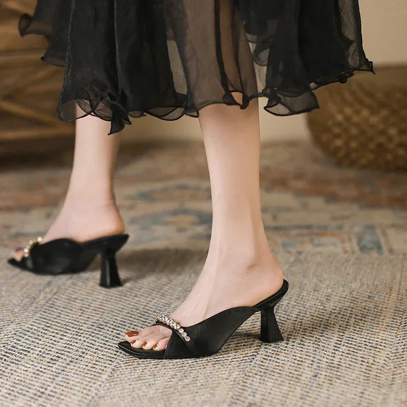 Classy Rhinestone Heels - Viexta