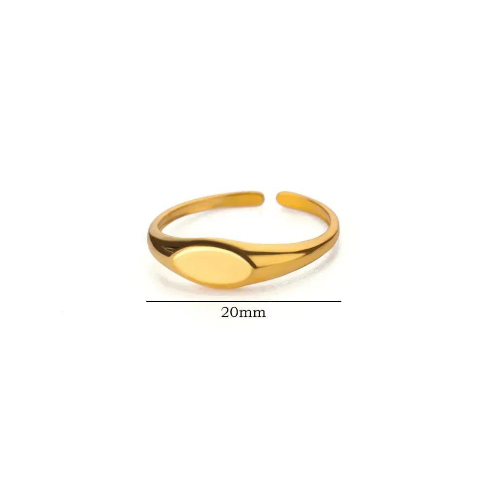 18K Gold Korean Minimalist Ring - Viexta