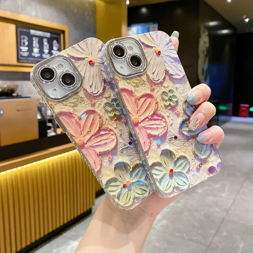 Blue Light Flower iPhone Case - Viexta