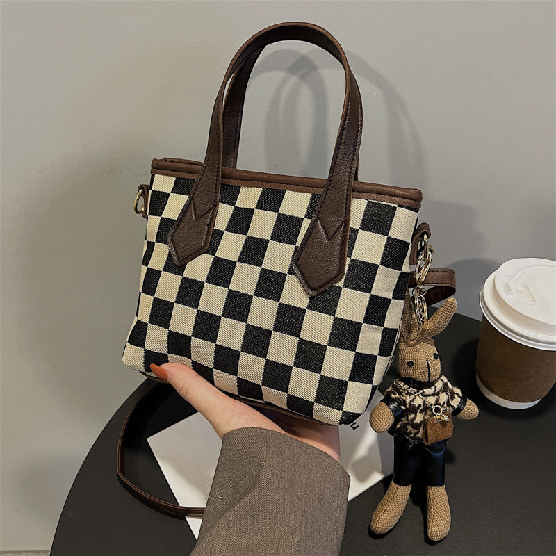 Houndstooth Shoulder Portable Bag