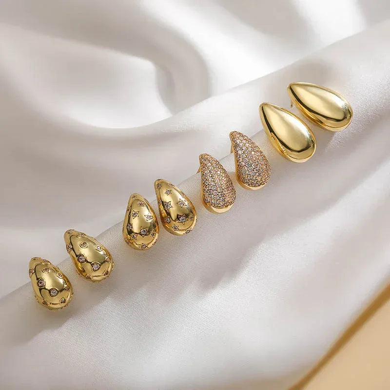 Zirconium Water Drop-shaped Earrings - Viexta