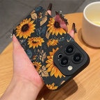 Shockproof Frosted Vintage Sunflower iPhone Case - Viexta