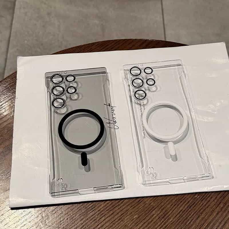 Frameless Magnetic Suction Lens Protector Frosted Samsung Case - Viexta