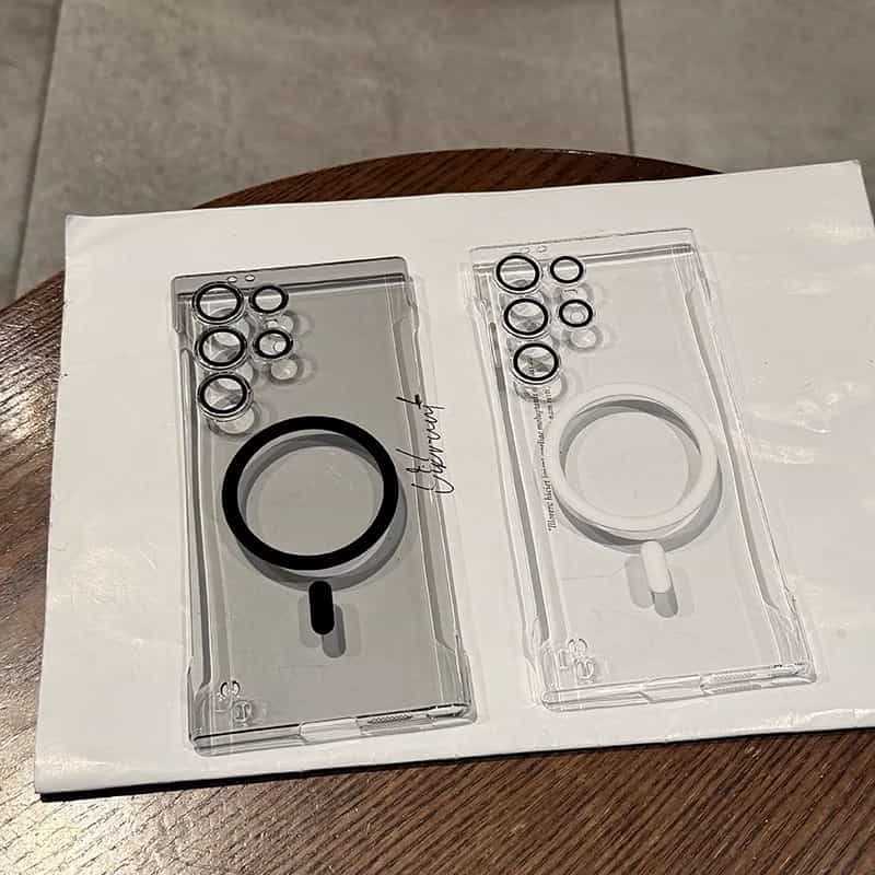 Frameless Magnetic Suction Lens Protector Frosted Samsung Case
